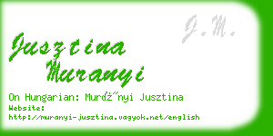 jusztina muranyi business card